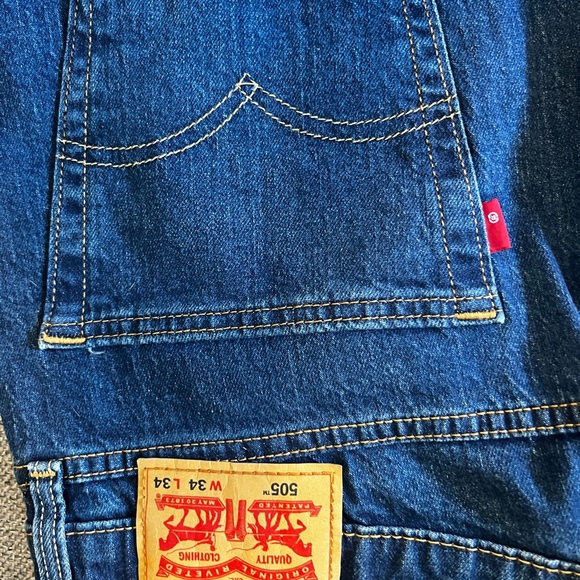 Levi's 505 Blue Jeans Straight 34x34 - Picture 5 of 5